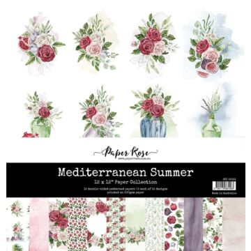 Paper Rose 12X12 Paper Collection, Mediterranean Summer