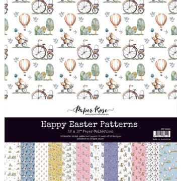 Paper Rose 12X12 Paper Collection, Happy Easter Patterns