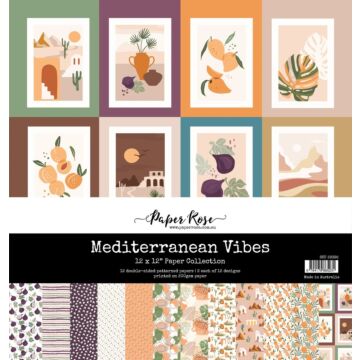 Paper Rose 12X12 Paper Collection, Mediterranean Vibes
