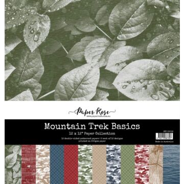 Paper Rose 12X12 Paper Collection, Mountain Trek Basics