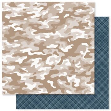 Paper Rose 12X12 Patterned Paper, Mountain Trek Basics B