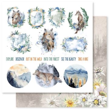 Paper Rose 12X12 Patterned Paper, Mountain Trek 2.0 D