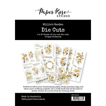 Paper Rose Die Cuts, Millie's Garden