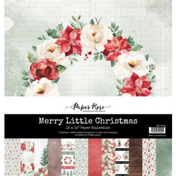 Paper Rose 12X12 Paper Collection, Merry Little Christmas