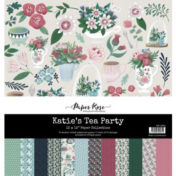Paper Rose 12X12 Paper Collection, Katie's Tea Party