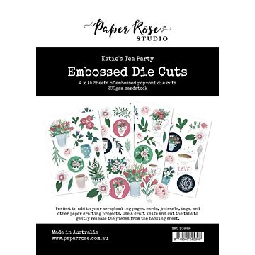Paper Rose Embossed Die Cuts, Katie's Tea Party