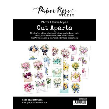 Paper Rose Cut Aparts Paper Pack, Floral Envelopes