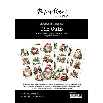 Paper Rose Die Cuts, Christmas Time 2.0