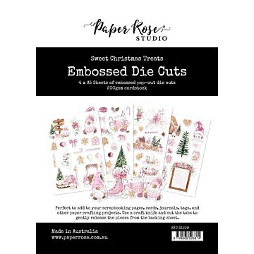 Paper Rose Embossed Die Cuts, Sweet Christmas Treats