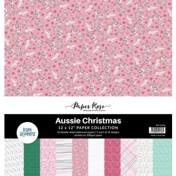 Paper Rose 12X12 Paper Collection, Aussie Christmas