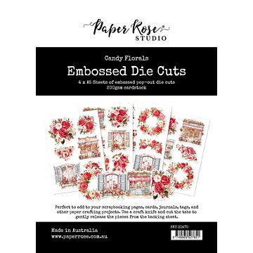 Paper Rose Embossed Die Cuts, Candy Florals