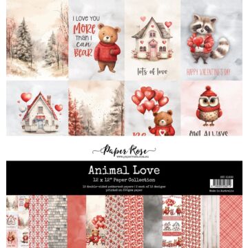 Paper Rose 12X12 Paper Collection, Animal Love