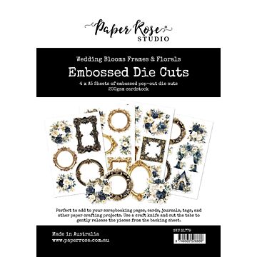 Paper Rose Embossed Die Cuts, Wedding Blooms Frames & Florals