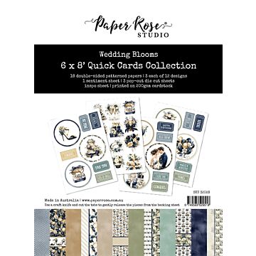 Paper Rose 6X8 Quick Cards Collection, Wedding Blooms