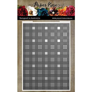 Paper Rose 3D Embossing Folder, Winter Plaid