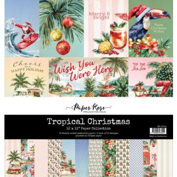 Paper Rose 12X12 Paper Collection, Tropical Christmas