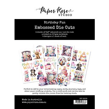 Paper Rose Embossed Die Cuts, Birthday Fun