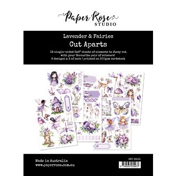 Paper Rose Cut Aparts Paper Pack, Lavender & Fairies
