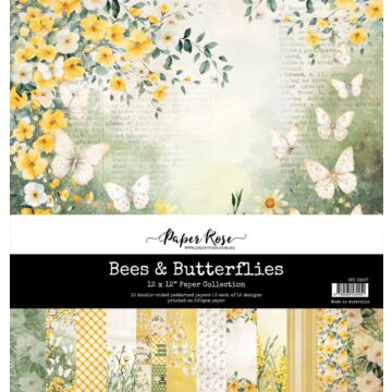 Paper Rose 12X12 Paper Collection, Bees & Butterflies