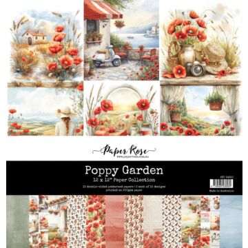 Paper Rose 12X12 Paper Collection, Poppy Garden