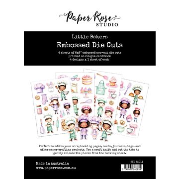 Paper Rose Embossed Die Cuts, Little Bakers