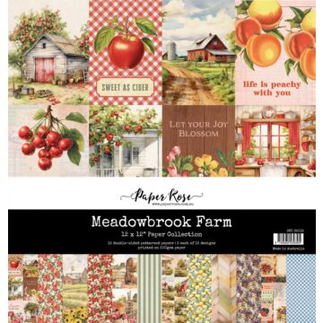 Paper Rose 12X12 Paper Collection, Meadowbrook Farm