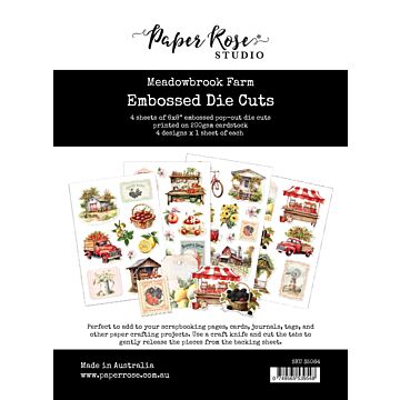 Paper Rose Embossed Die Cuts, Meadowbrook Farm