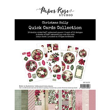 Paper Rose Quick Cards Collection, Christmas Holly