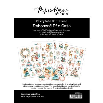 Paper Rose Embossed Die Cuts, Fairytale Christmas