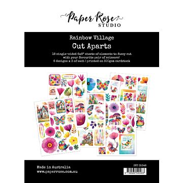 Paper Rose Cut Aparts Paper Pack, Rainbow Village