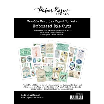 Paper Rose Embossed Die Cuts, Seaside Memories Tags & Tickets