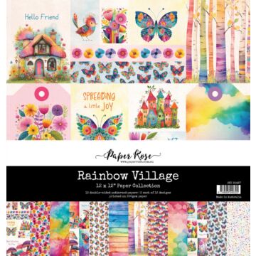 Paper Rose 12X12 Paper Collection, Rainbow Village
