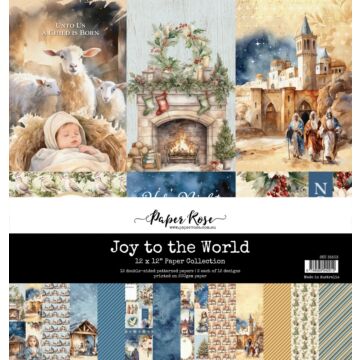 Paper Rose 12X12 Paper Collection, Joy to the World