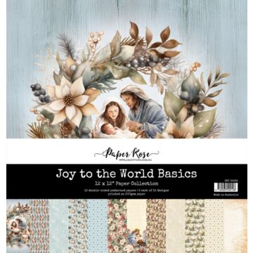 Paper Rose 12X12 Paper Collection, Joy to the World Basics