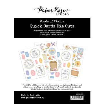 Paper Rose Embossed Die Cuts, Words of Wisdom Scripture