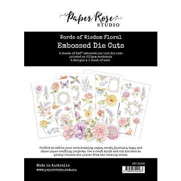Paper Rose Embossed Die Cuts, Words of Wisdom Floral