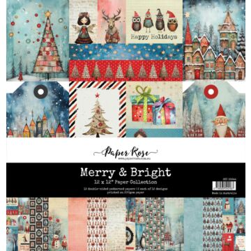 Paper Rose 12X12 Paper Collection, Merry and Bright