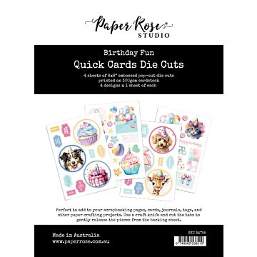 Paper Rose 6X8 Quick Cards Die Cuts, Birthday Fun