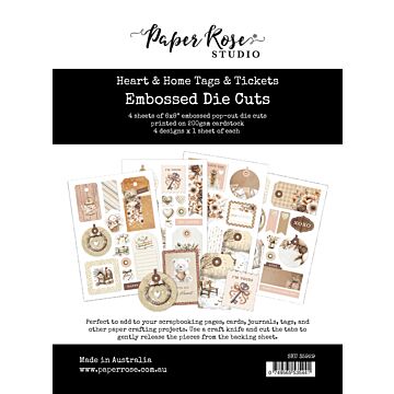 Embossed Die Cuts, Heart & Home Memories Tags & Tickets