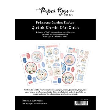 Paper Rose Quick Cards Die Cuts, Primrose Garden
