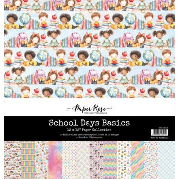 Paper Rose Studio School Days Basics 12x12 Paper Collection