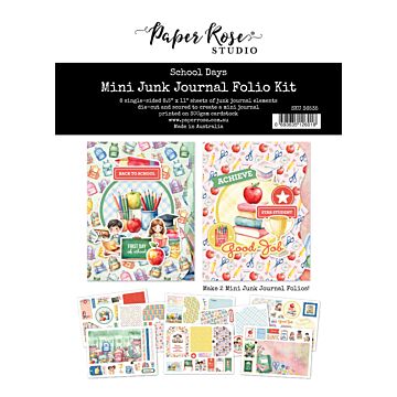 Paper Rose Studio School Days Mini Junk Journal Folio Kit