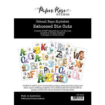 Paper Rose Studio School Days Alphabet Embossed Die Cuts