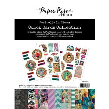 Paper Rose Portraits in Bloom Quick Cards Collection
