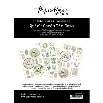 Paper Rose Studio Little Koala Adventures Quick Cards Die Cuts