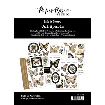 Paper Rose Studio Ink & Ivory Cut Aparts