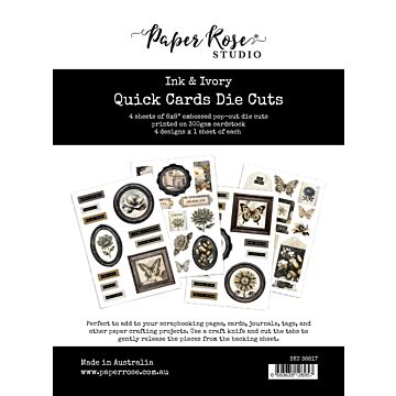 Paper Rose Studio Ink & Ivory Quick Cards Die Cuts