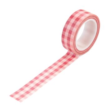 Echo Park - Salon - Decorative Tape - Pink Buffalo Plaid