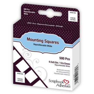 Scrapbook Adhesives by 3L Mounting Squares White Repositionable 500