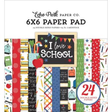 Echo Park I LOVE SCHOOL 6X6 PAPER PAD